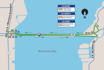 EB I-195 to NE 36 St Ramp Detour