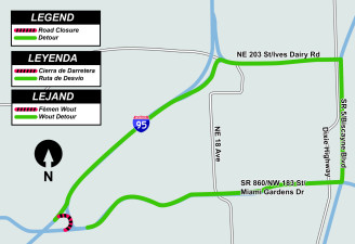 NB I-95 to SR860 Miami Gardens Dr NW 183rd St off-ramp