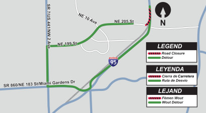 Southbound I-95 to NE 205 Street