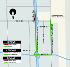 Northbound S.R. 826/Palmetto Expressway to NW 58 Street Detour