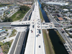 Second-level overpass at the intersection of Okeechobee Road and NW 116 Way/Hialeah Gardens Blvd.