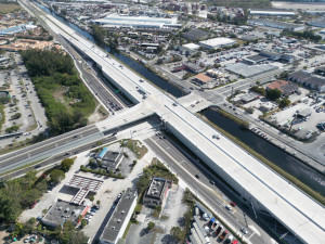 Wider view of second-level overpass at the intersection of Okeechobee Road and NW 116 Way/Hialeah Gardens Blvd.