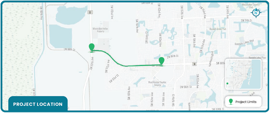 Kendall Drive Project map